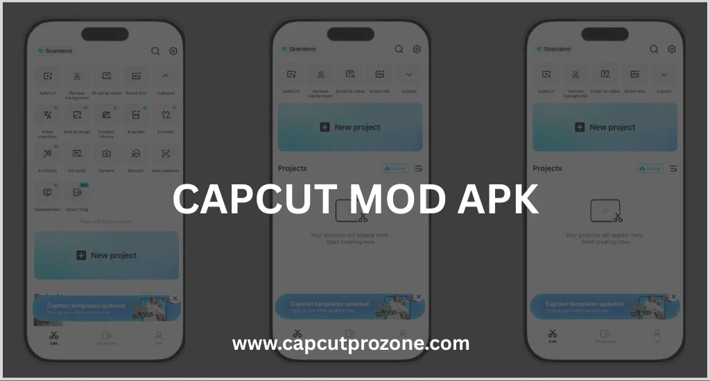 CapCut MOD APK v15.10.7 – Photo & Video Editor Pro 2026 2 CapCut MOD APK photo and video editor interface on mobile screen
