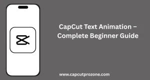CapCut Text Animation example showing animated text effects on a video clip