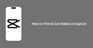 Trim and cut Videos in CapCut using timeline editing tools